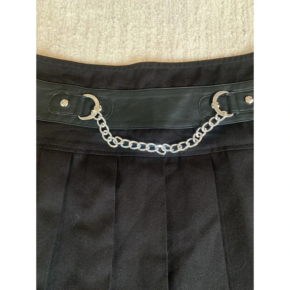 Royal Bones School Girl Skirt Womens S Pleated‎ Black Goth Mini Indie Y2K